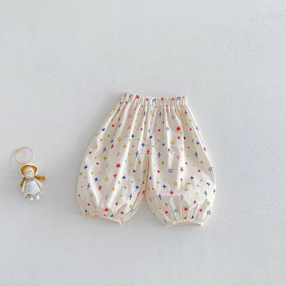Mädchen Pumphose aus Baumwolle – Locker geschnittene Kinderhose mit süßen Prints