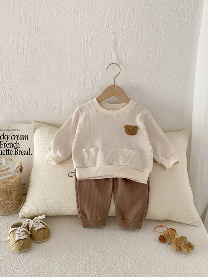 Baby & Kinder Outfit 2-teilig mit Bärenmotiv – Pullover & Hose Set