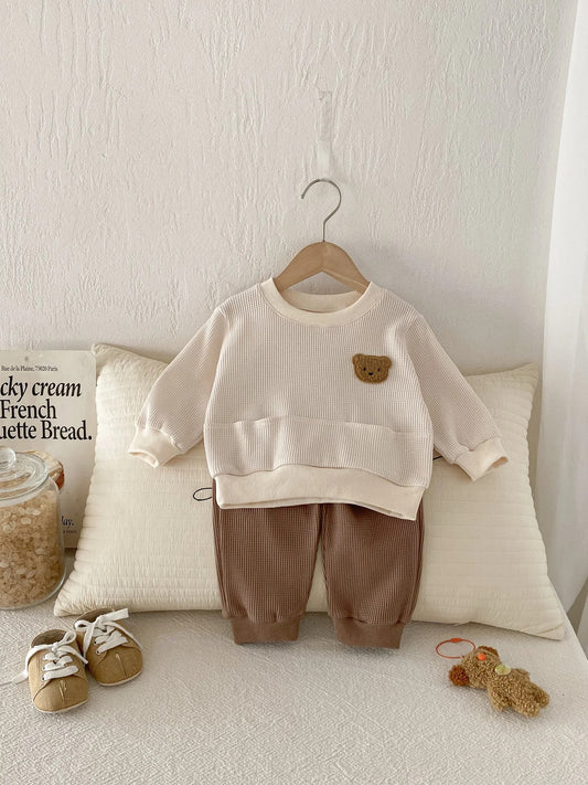 Baby & Kinder Outfit 2-teilig mit Bärenmotiv – Pullover & Hose Set