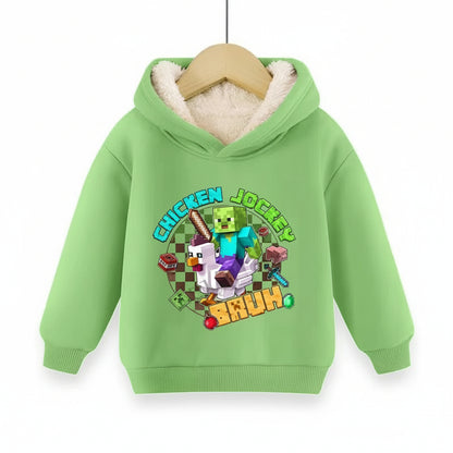 Minecraft Kinder Hoodie für Jungen – gefüttert, mit Kapuze