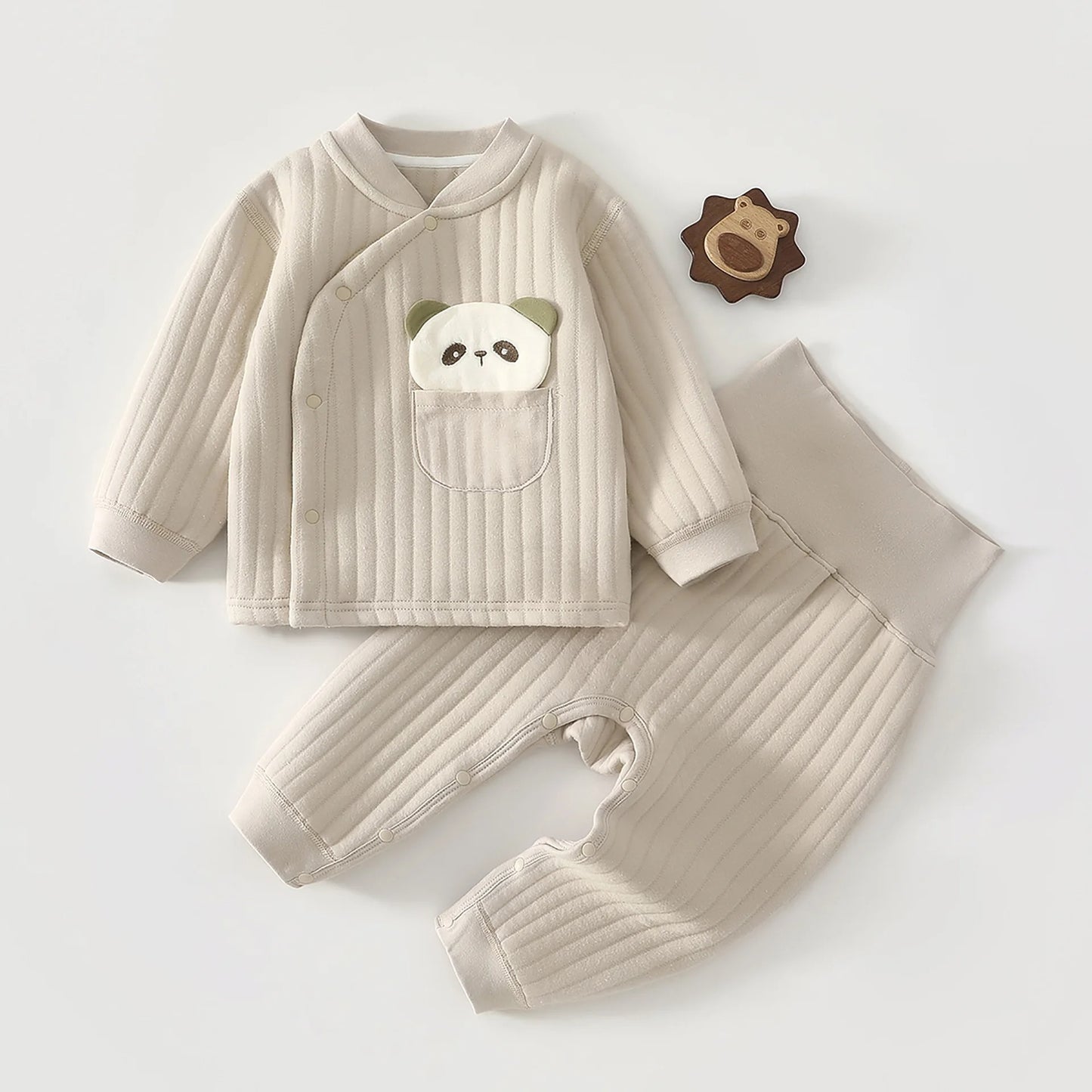 Kuscheliges 2-teiliges Set mit Tiermotiv & hohem Bund – warm, weich & hautfreundlich