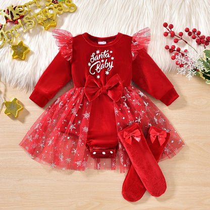 Weihnachtskleid-Set für Babys & Kleinkinder – festliche Designs