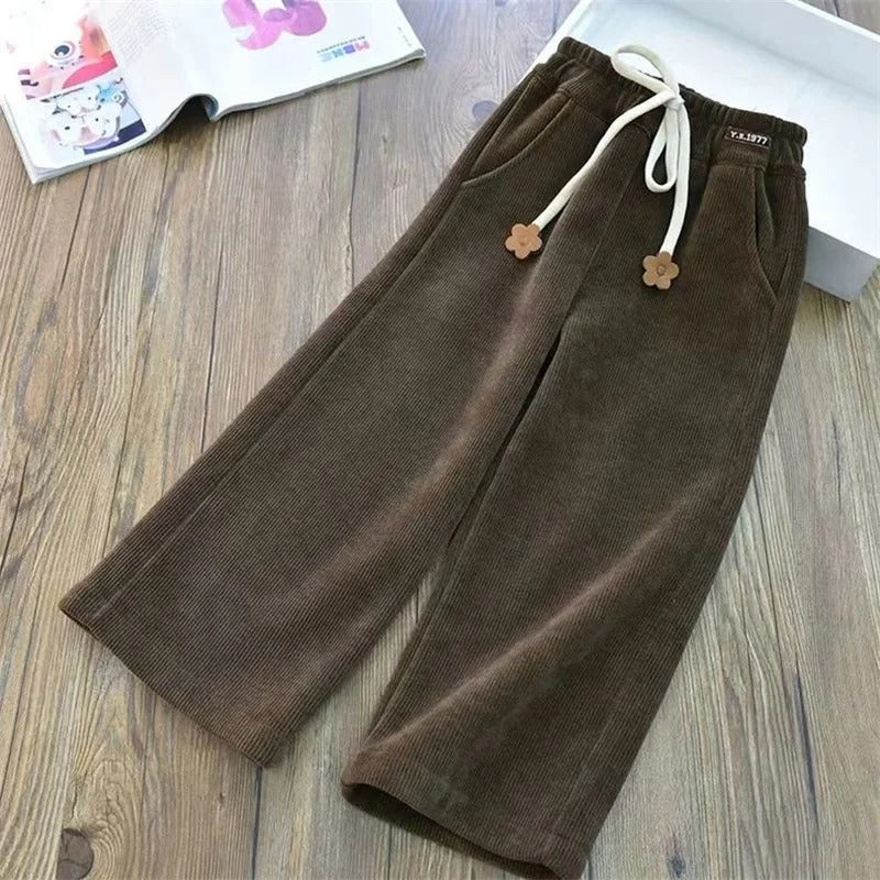 Kinder Rib Hose mit weitem Bein