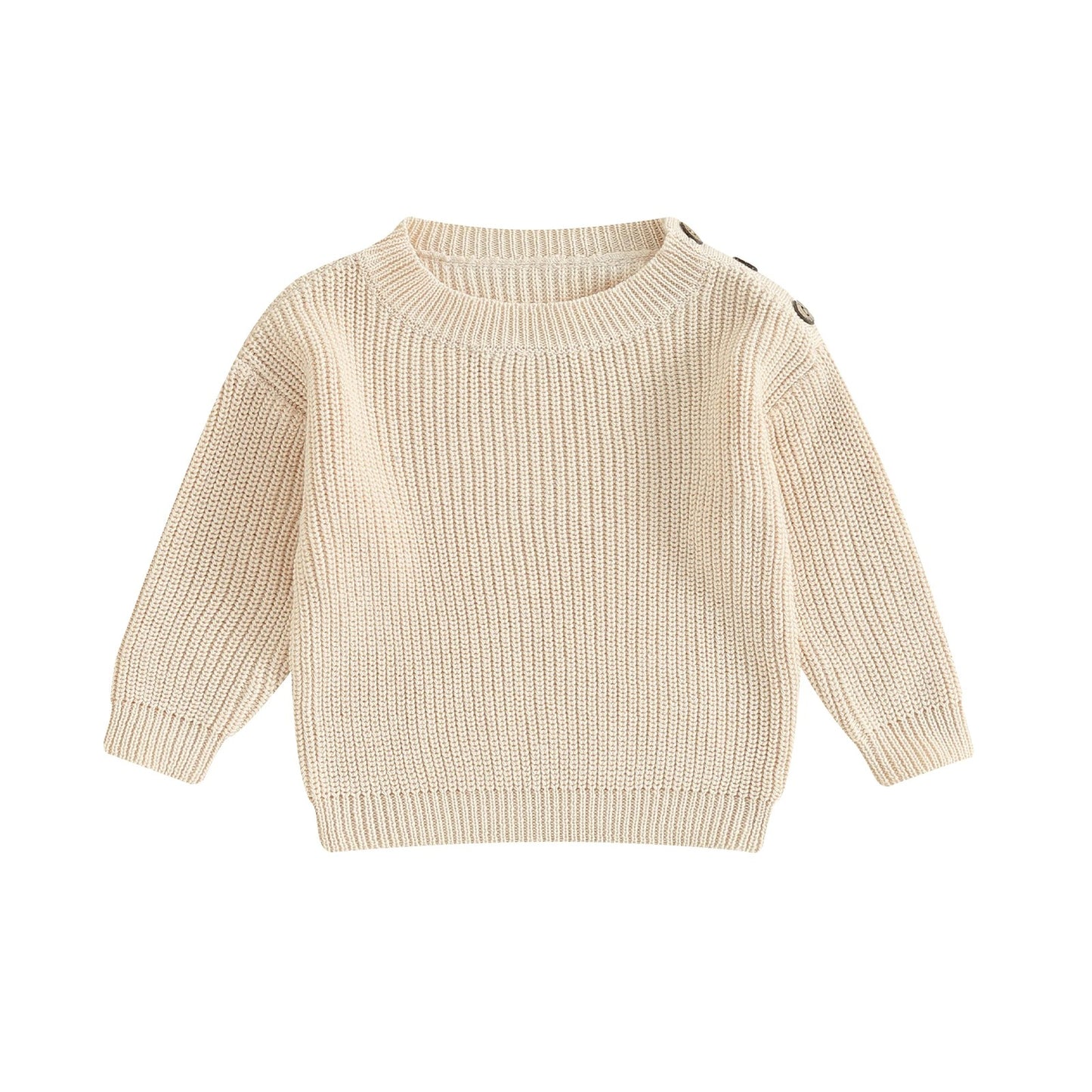 Baby Strickpullover Unisex mit Knopfleiste