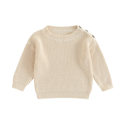 Baby Strickpullover Unisex mit Knopfleiste