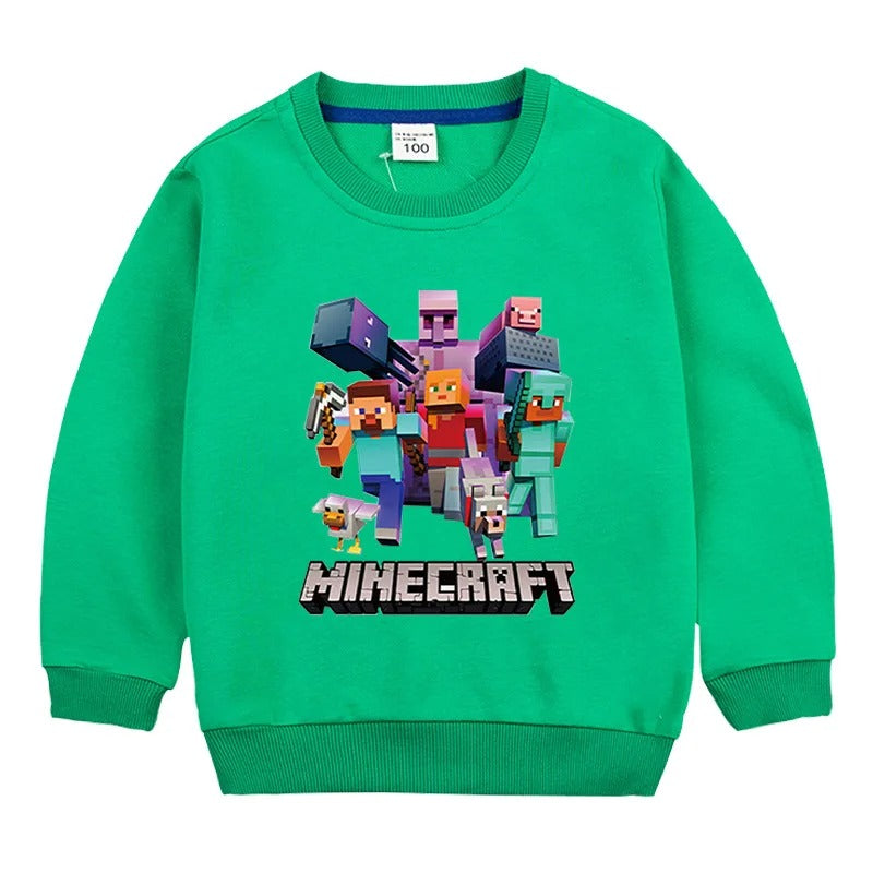 Minecraft™ Kinder Sweatshirt – bunte Designs für Mädchen & Jungen