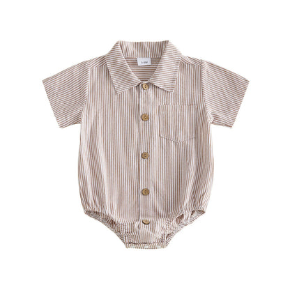 Baby Bodyhemd mit Kragen – Kurzarm Hemd-Body für Jungen