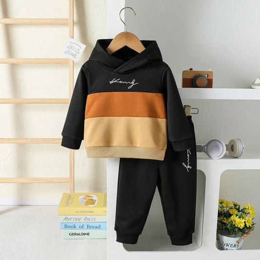 Stylisches 2-teiliges Baby Outfit mit Kapuzenpullover & Jogginghose