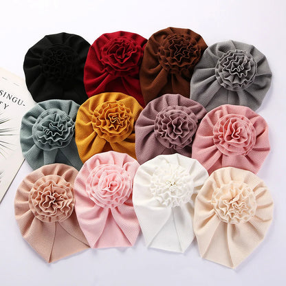 Baby Turban Mütze mit Blume