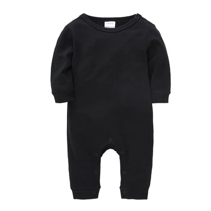 Baby Strampler einfarbig in Schwarz