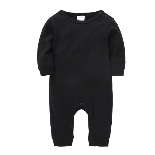 Baby Strampler einfarbig in Schwarz
