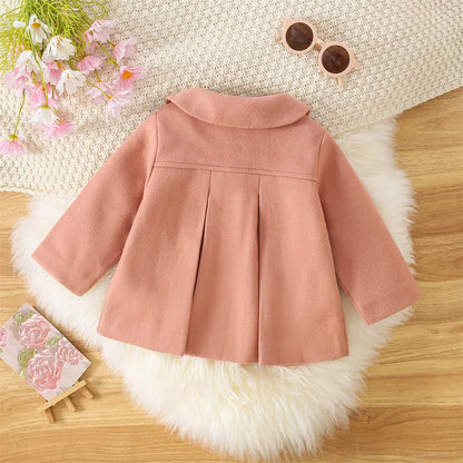 Baby Mantel für Mädchen - Schwarz, Rosa oder Beige