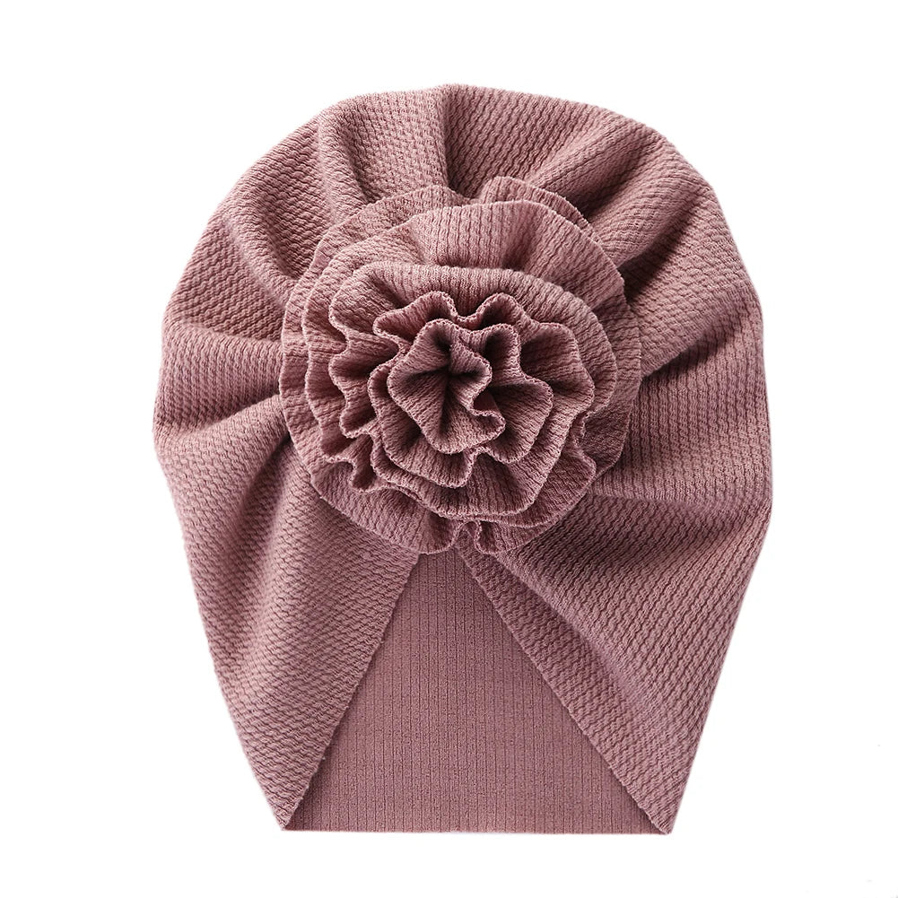 Baby Turban Mütze mit Blume