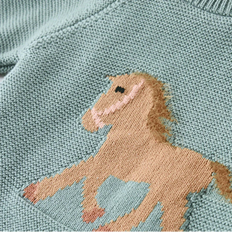 Kuschelweicher Kinderpullover mit Tiermotiven