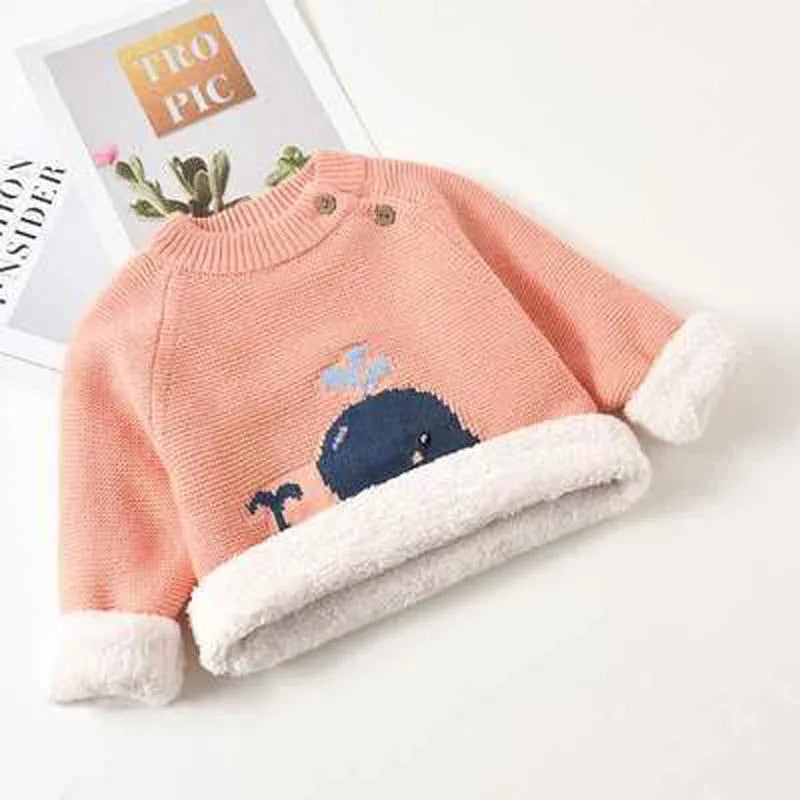 Kuschelweicher Kinderpullover mit Tiermotiven