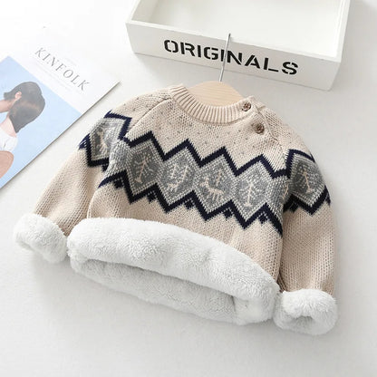 Kuschelweicher Kinderpullover mit Tiermotiven