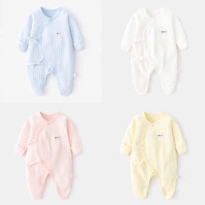 Einfarbiger Wickeloverall für Neugeborene und Babys