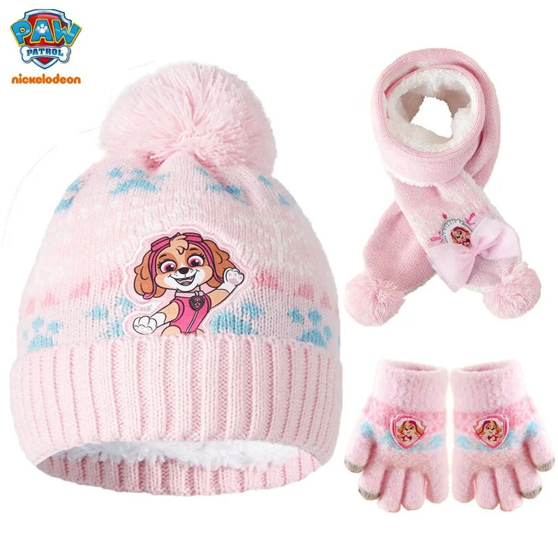 3-teiliges Winter-Set – Mütze, Schal & Handschuhe für Kinder