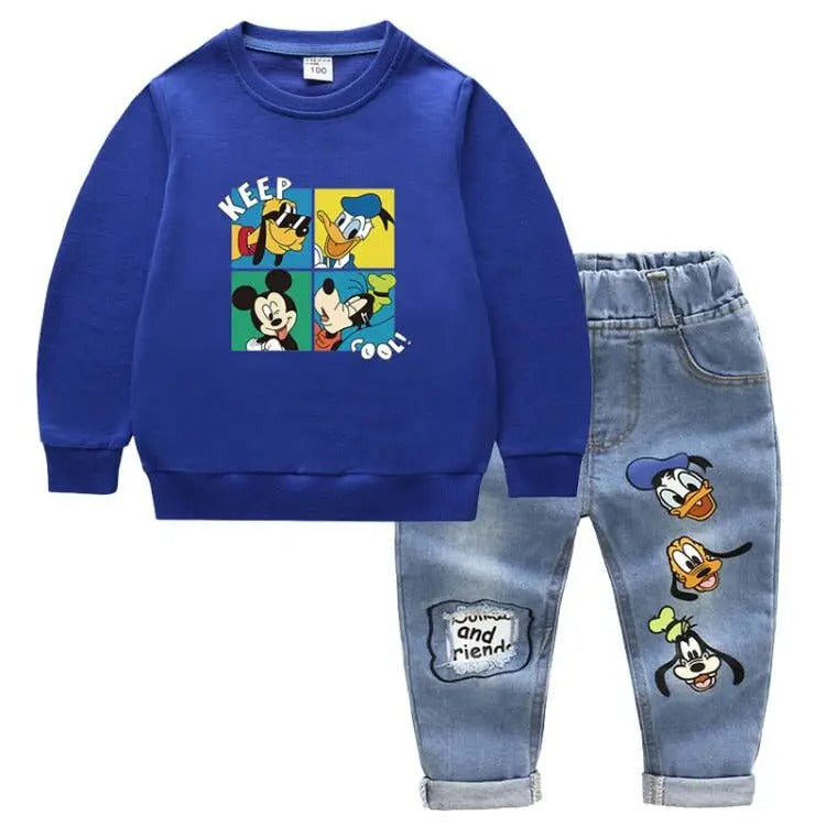 Cooles 2-teiliges Outfit mit Jeans & Sweatshirt