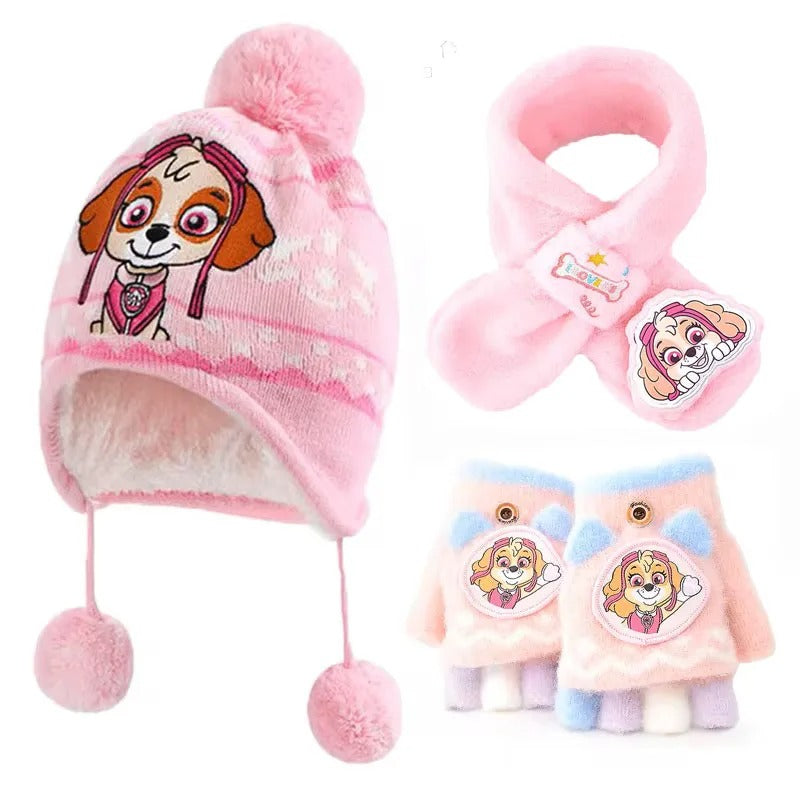 3-teiliges Winter-Set – Mütze, Schal & Handschuhe für Kinder
