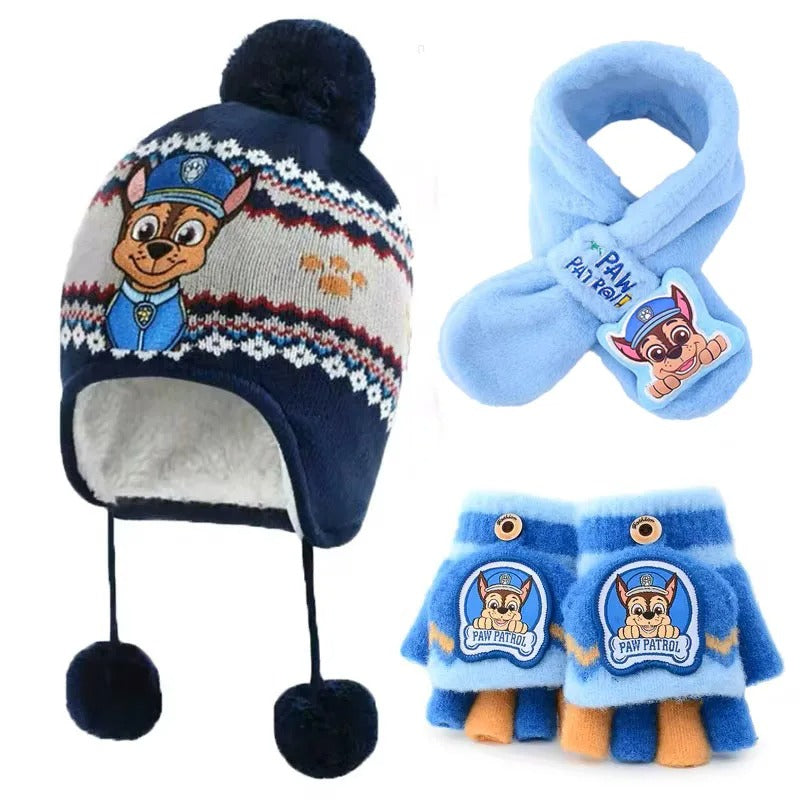 3-teiliges Winter-Set – Mütze, Schal & Handschuhe für Kinder
