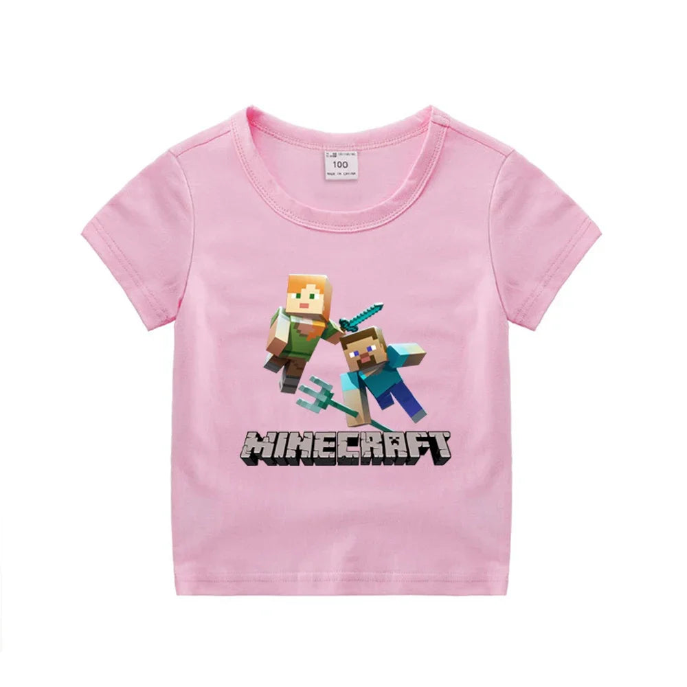 Minecraft T-Shirt für Jungen & Mädchen