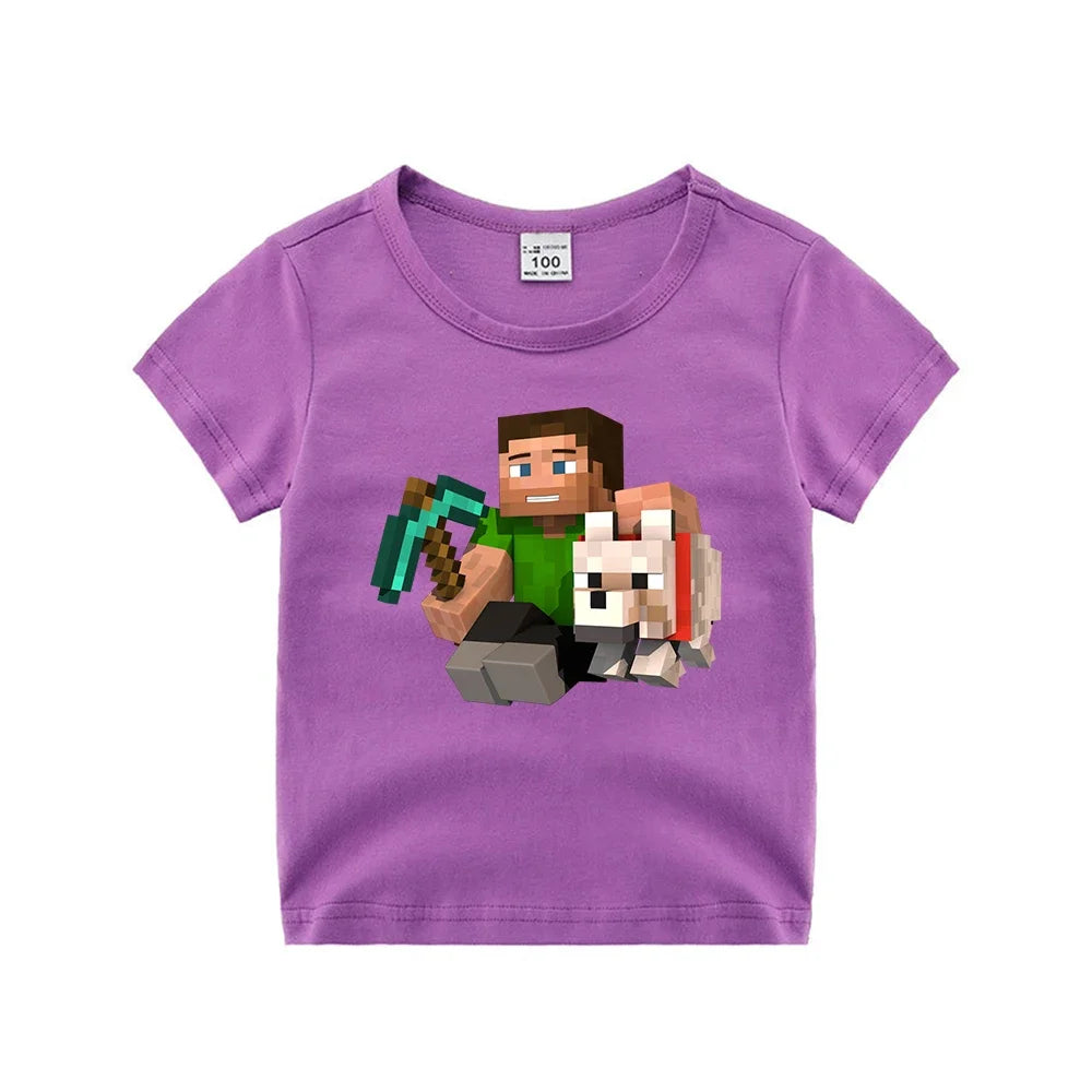 Minecraft T-Shirt für Jungen & Mädchen