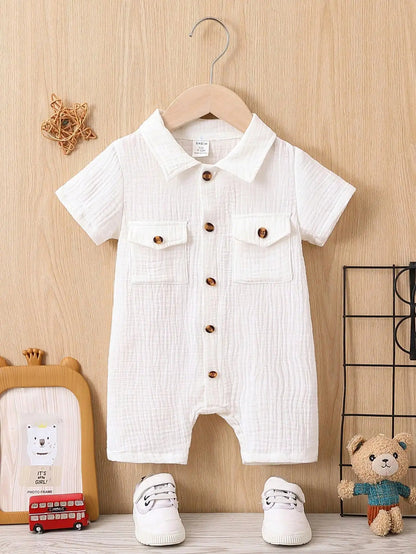 Musselin-Jungen-Overall „Kleiner Entdecker“