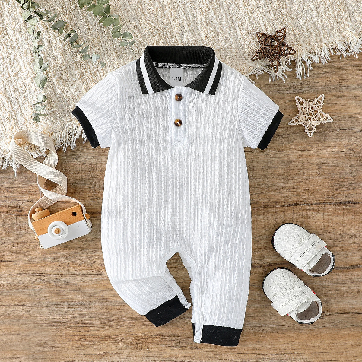 Kurzarm-Strampler „Classic Polo“ für Jungen